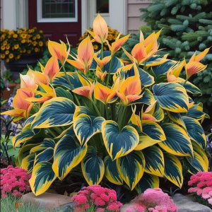 Хоста Флейм Данс купить по цене от 650р. в интернет-магазине «Посадика» с доставкой почтой в в Нижнем Новгороде и по всей России – [изображение №1].